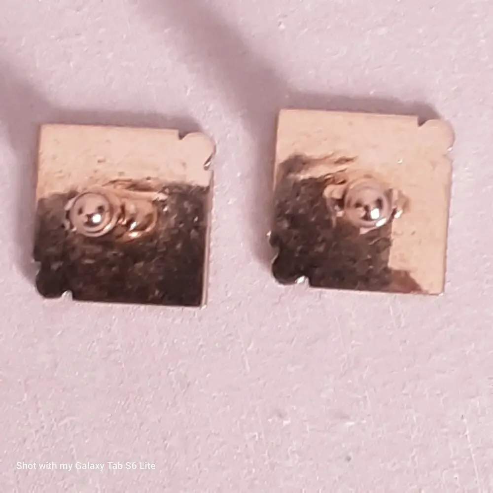 💎Mens Cufflinks Gold Tone Metal With Plaid Engraved Pattern